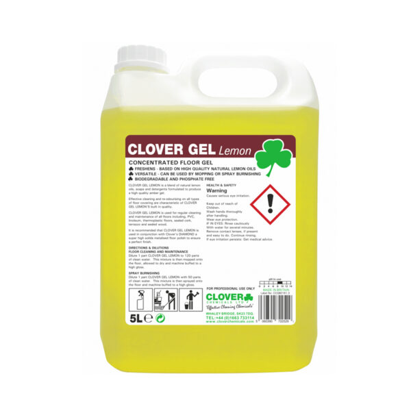 Clover Gel Lemon Floor Gel 5L from Mojjo