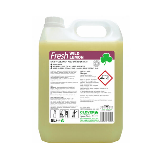 Clover Fresh Wild Lemon Disinfectant 5L from Mojjo