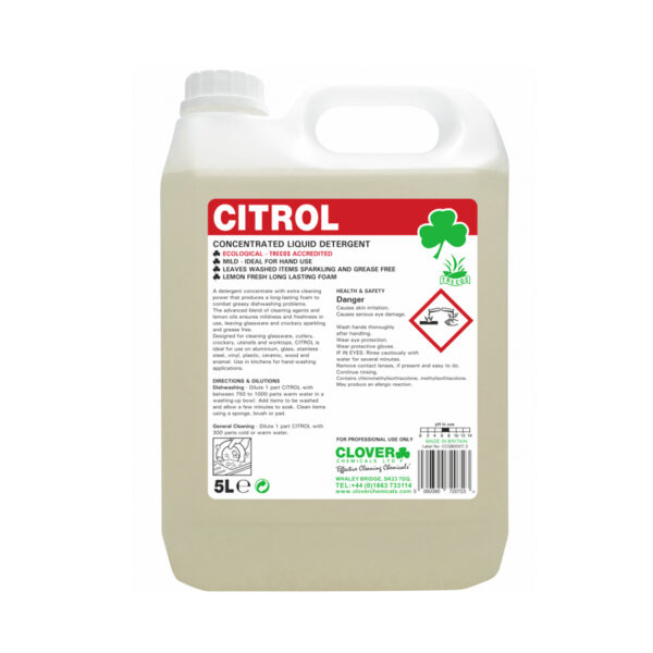 Clover Citrol Concentrated Liquid Detergent 5L from Mojjo