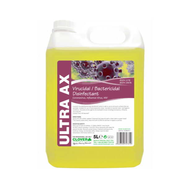 Clover Ultra AX Virucidal Disinfectant 5L from Mojjo