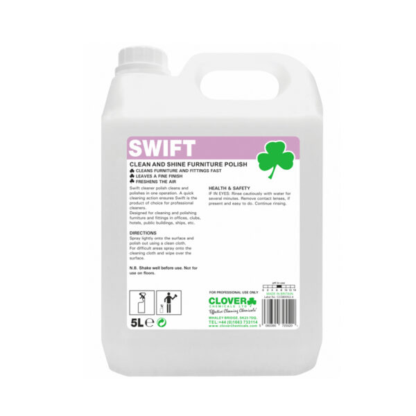 Clover Swift Furniture Polish 5L from Mojjo