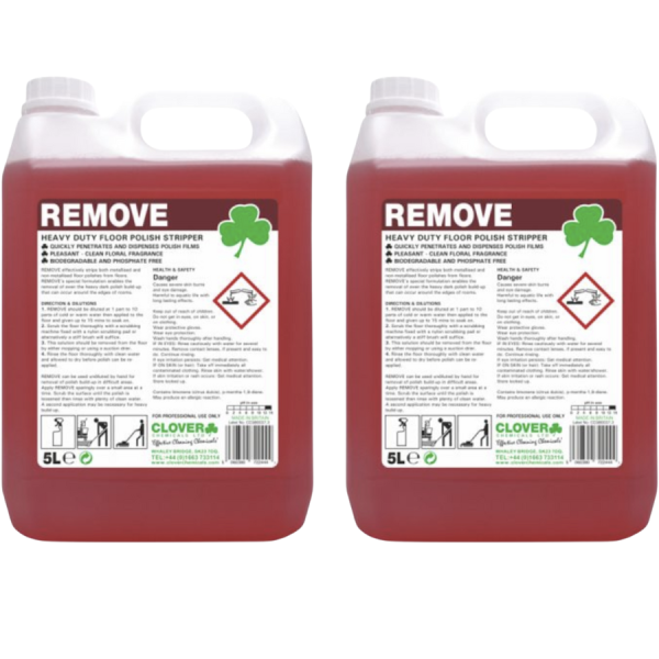 Clover - Remove (Floor Polish Stripper) (5L) Pack of 2