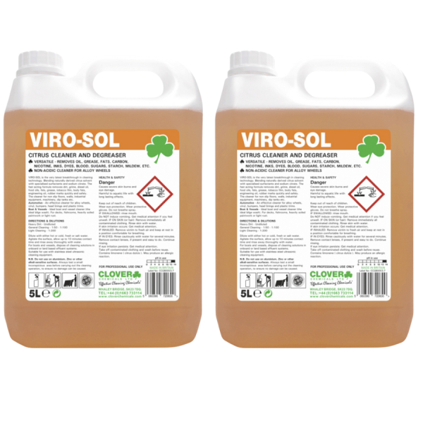 Clover - Viro-Sol (Citrus Based Cleaner & Degreaser) (5L) Pack of 2