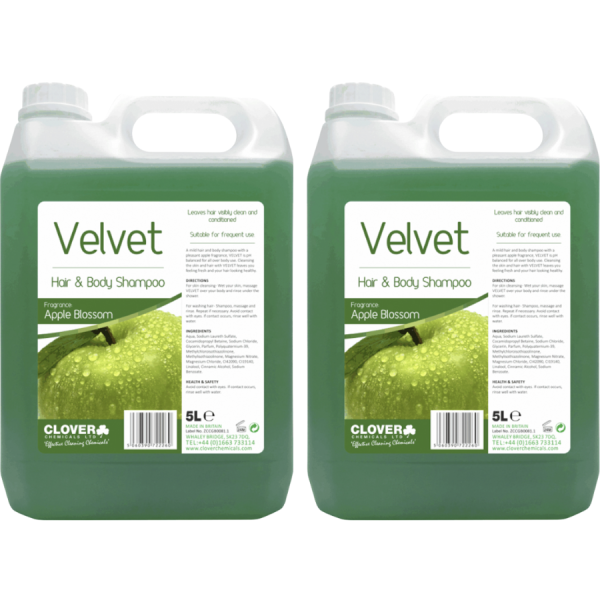 Clover - Velvet (Hair and Body Shampoo) (5L) Pack of 2