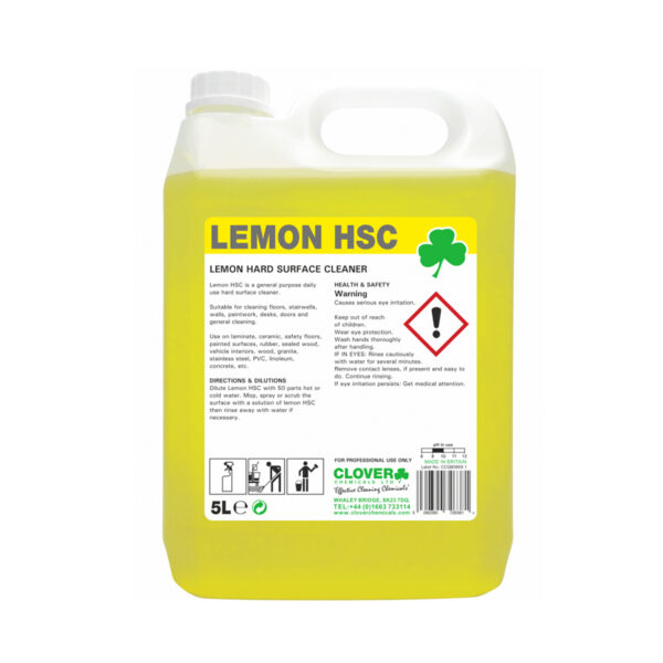 Clover Lemon HSC 5L Hard Surface Cleaner from Mojjo