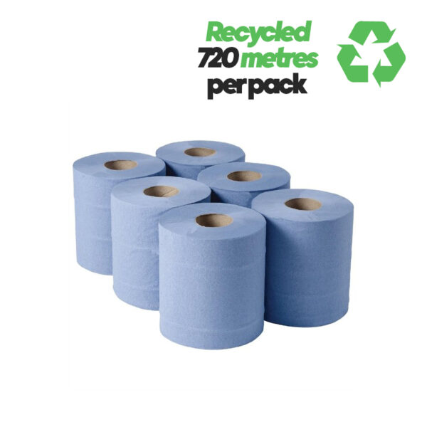 Recycled Blue Centrefeed Roll from MojjoUK