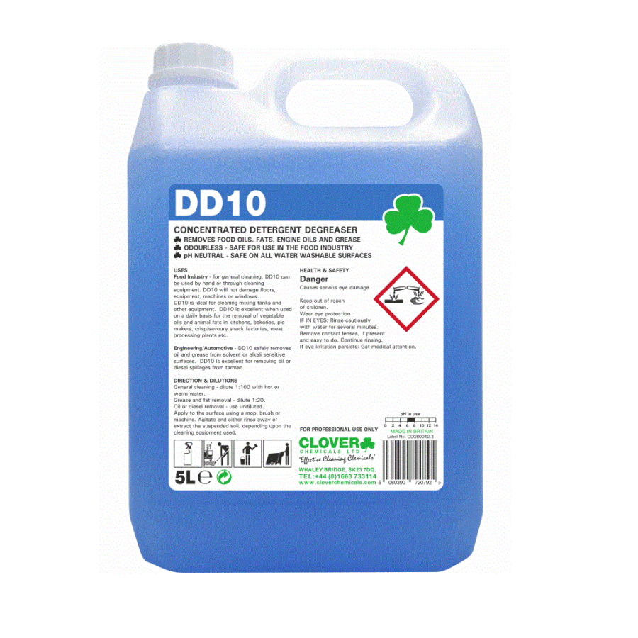 Clover - DD10 (Detergent Degreaser) (5L) Pack of 2