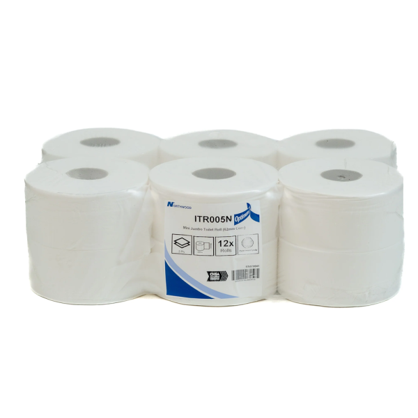 Pure Mini Jumbo Toilet Tissue 60mm core 200M (12)